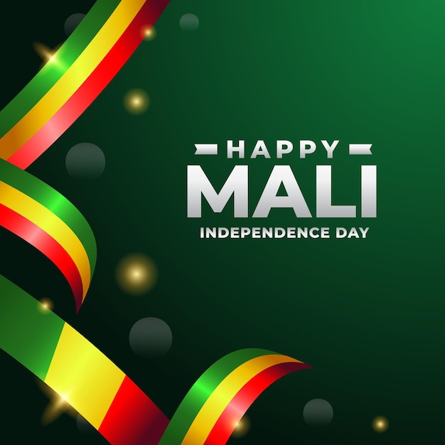 Vector mali independence day design illustration collection