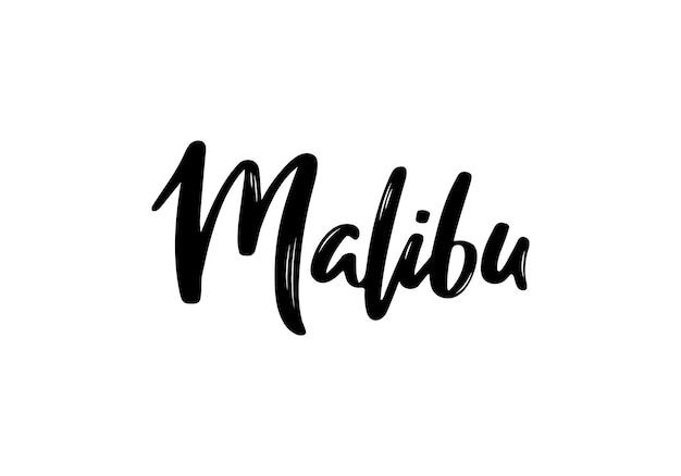 Malibu lettering