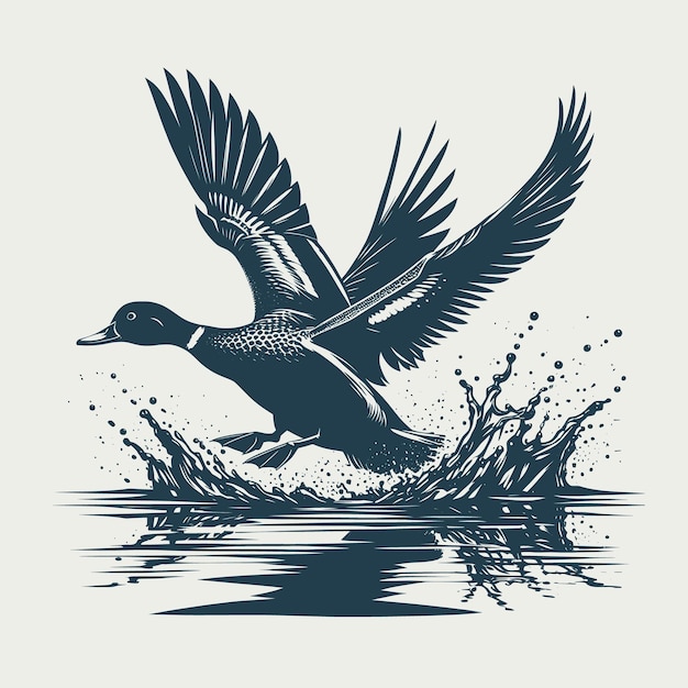 Mallard Duck svg hunting vector Bundle file Flying Wood Duck Water Landing svg