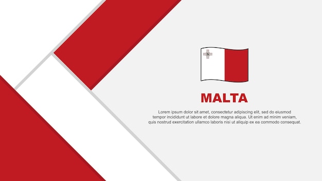 Malta Flag Abstract Background Design Template Malta Independence Day Banner Cartoon Vector Illustration Malta Illustration