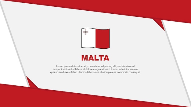 Malta Flag Abstract Background Design Template Malta Independence Day Banner Cartoon Vector Illustration Malta Independence Day