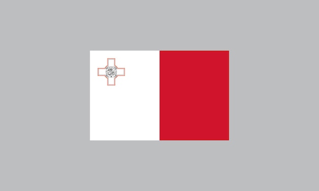 Vector malta flag vector illustration flag icon standard color standard size a rectangular