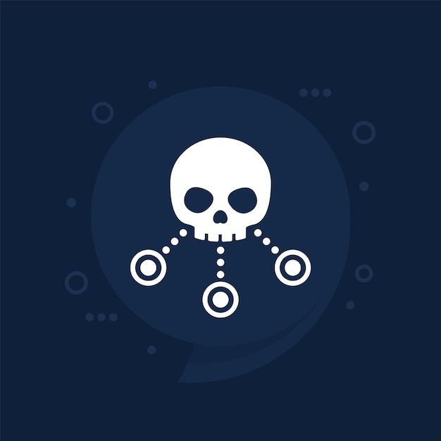 malware computer virus icon vector