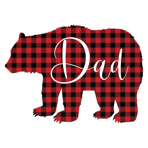 Mama Bear Buffalo Plaid Design