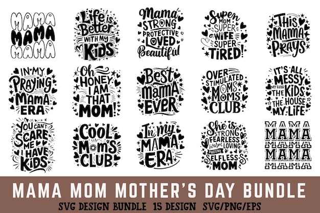 Vector mama mom mothers day svg png