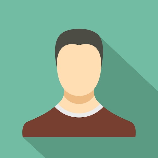 Man avatar icon Flat illustration of man avatar vector icon for any web design