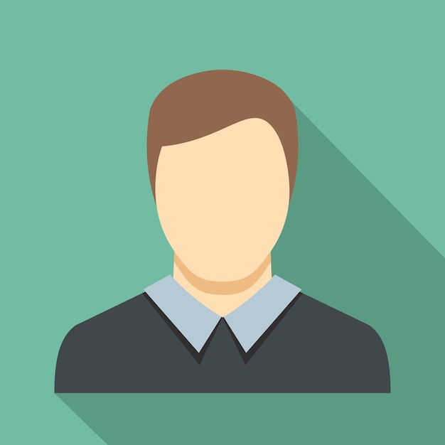 Man avatar icon Flat illustration of man avatar vector icon for any web design