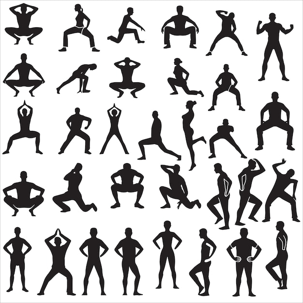 man basic sign symbol pictogram posture icons