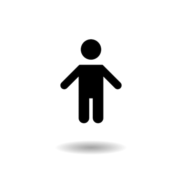 Man black icon Vector symbol