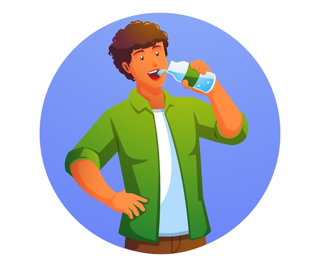 a man drinking water, healty and sport concept.