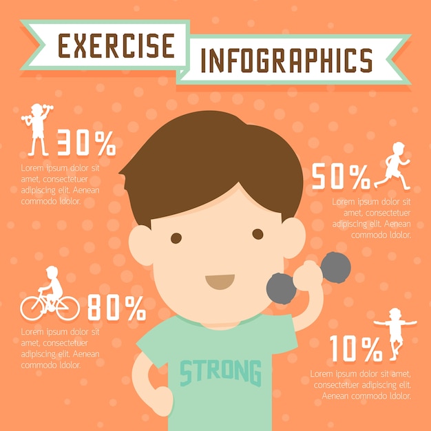 Man exercise infographics 