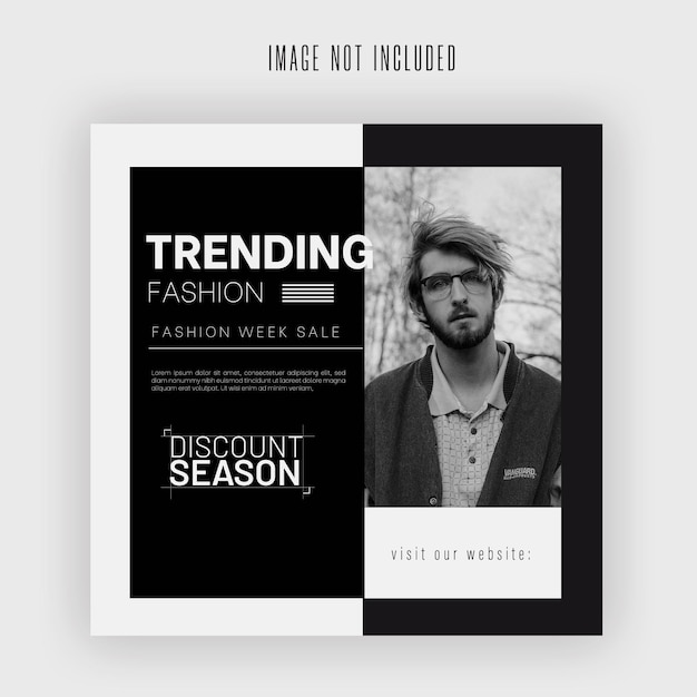 Man fashion instagram post template