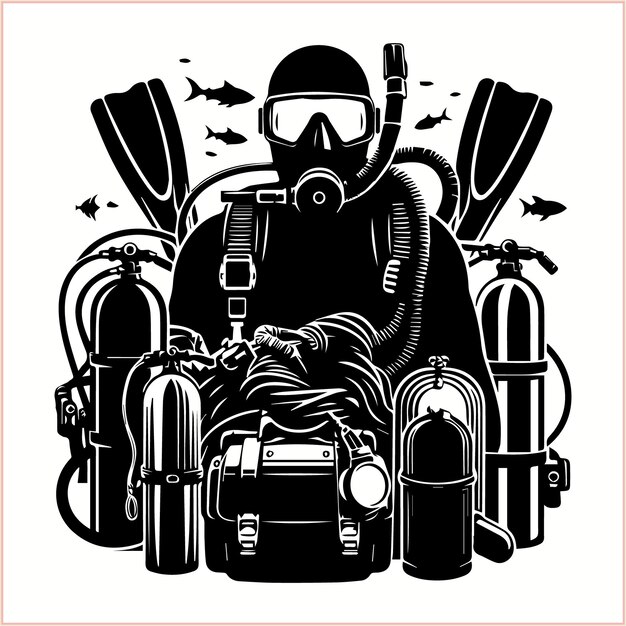 Vector a man in a gas mask with a black background that says  gas