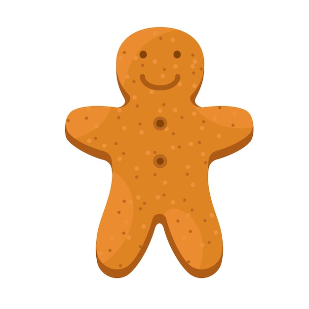 Man gingerbread icon Flat illustration of man gingerbread vector icon for web design