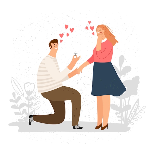 Man on knees proposing