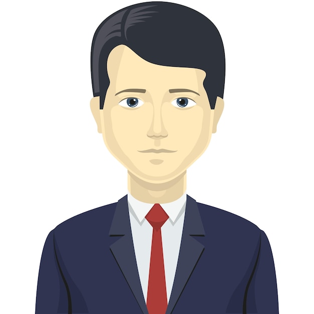 Man male character avatar vector portrait businessman type clothes