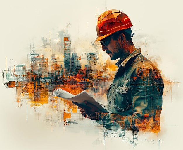 Vector a man in a military uniform reading a book