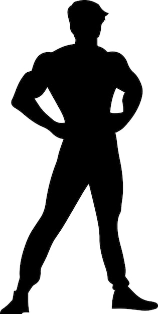 Man Pose vector silhouette illustration