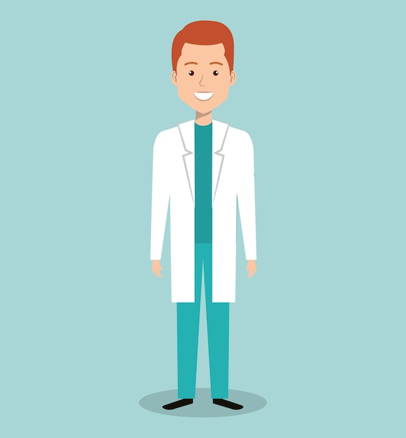 man professional doctor avatar vector illustration design