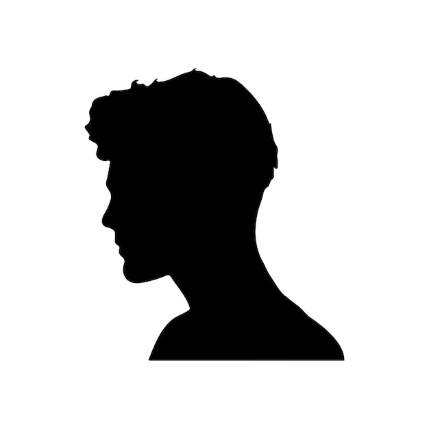 Man Profile vector silhouette illustration