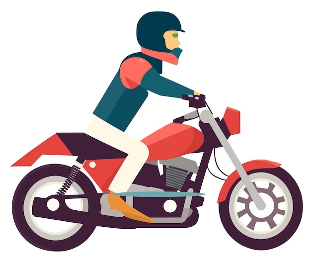 A man riding a motorcycle with a helmet on.