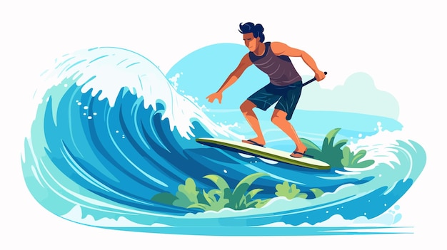 a man riding a wave on top of a surfboard