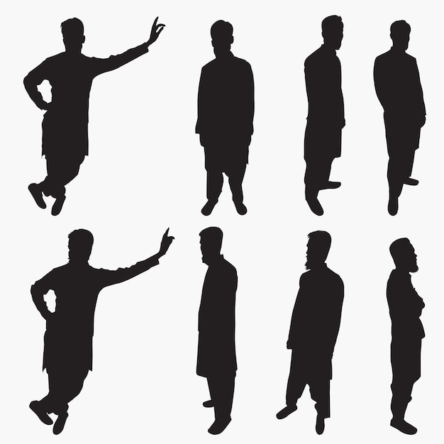 Man silhouettes