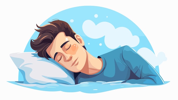 a man sleeping in the water with his eyes closed