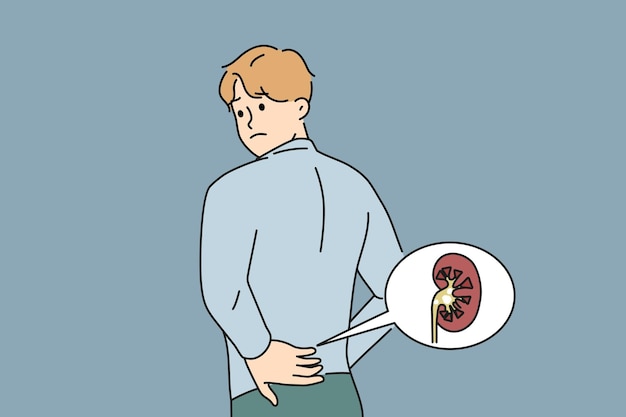 Man suffer from kidney pain