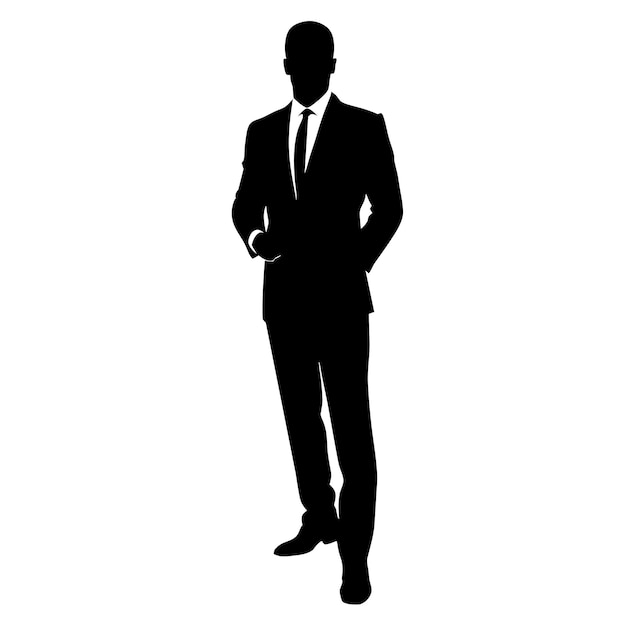 a man in a suit and tie stands in front of a white background