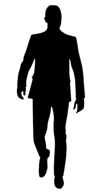 Man Walking silhouette with the official dress vector image