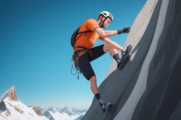 a man wearing a helmet is on a ski slope