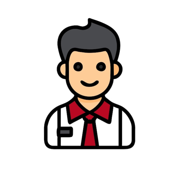 Man white icon vector illustration