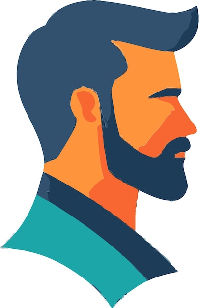 Vector a man with a beard and a beard is shown in a portrait