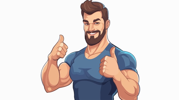 a man with a beard giving a thumbs up