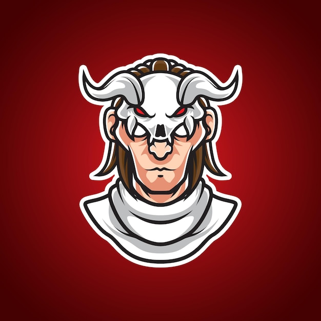 MAN WITH BONE HEAD LOGO