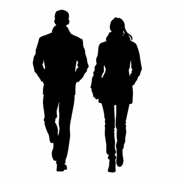 a man and a woman are standing side by side