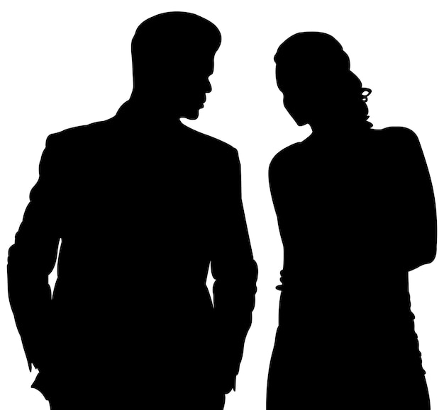 Man and woman silhouette 4