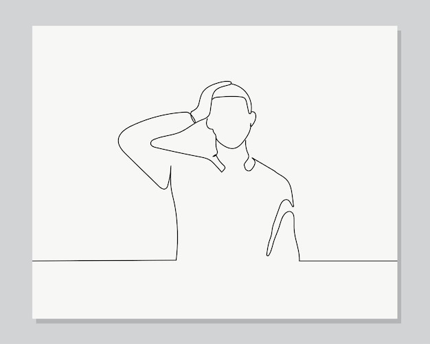 man working with papers in hand continuous one line illustration