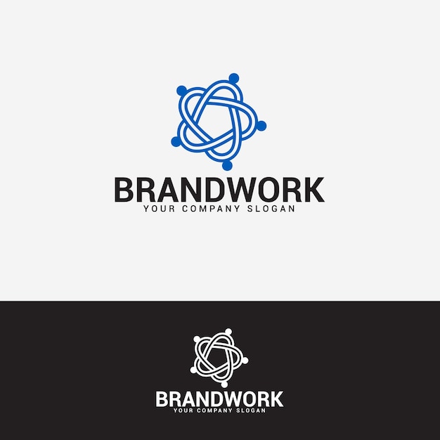 management and consulting logo design vector template