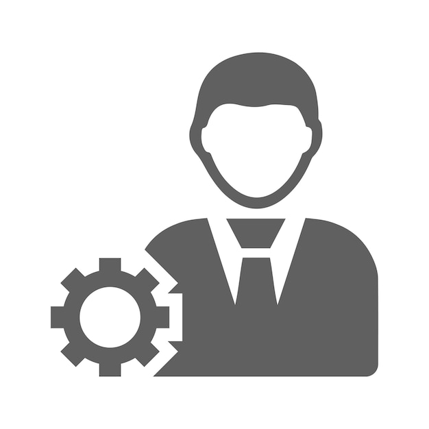 Management planning icon Gray vector graphics