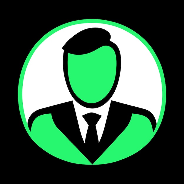 manager icon neon green modern vector illustration flat 2