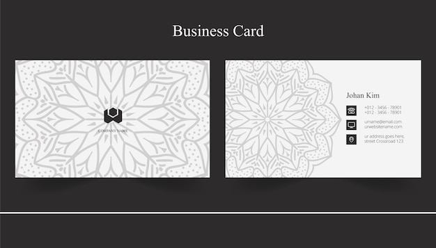 Mandala Art Business Card Desgin