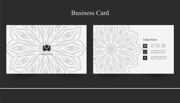 Mandala Art Business Card Desgin