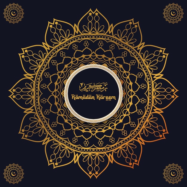 mandala background with golden arabesque pattern arabic islamic east style