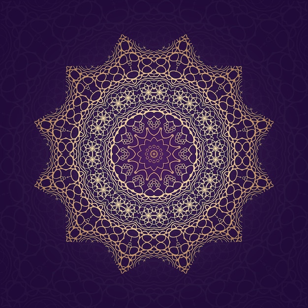 mandala background with golden arabesque pattern arabic islamic east style