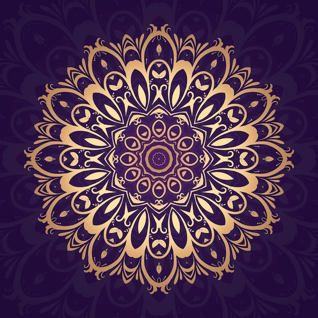 mandala background with golden arabesque pattern arabic islamic east style