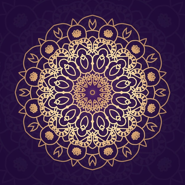 mandala background with golden arabesque pattern arabic islamic east style