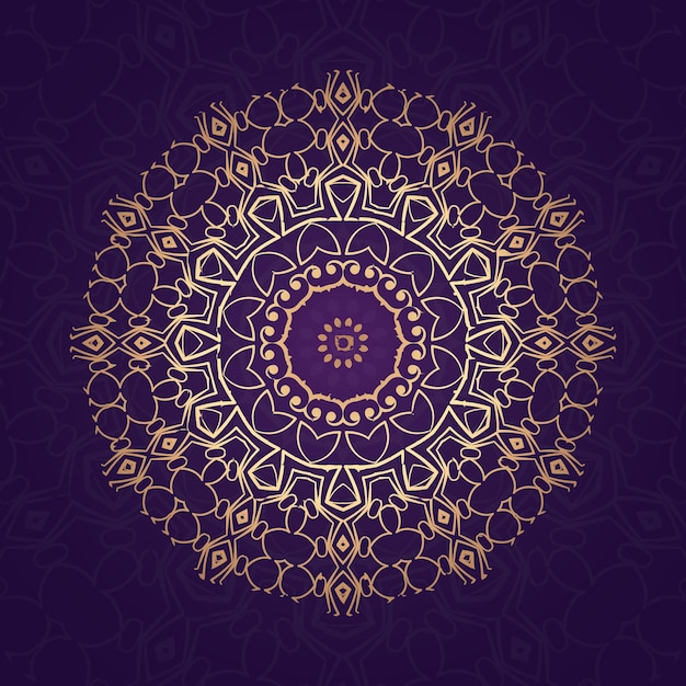 mandala background with golden arabesque pattern arabic islamic east style