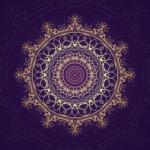 mandala background with golden arabesque pattern arabic islamic east style